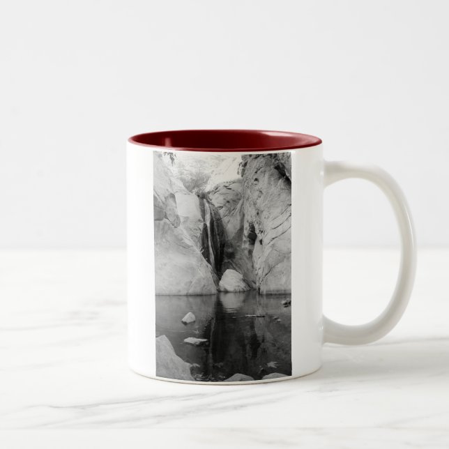 Tahquitz Schlucht-Wasserfall, Palm Springs Zweifarbige Tasse (Rechts)