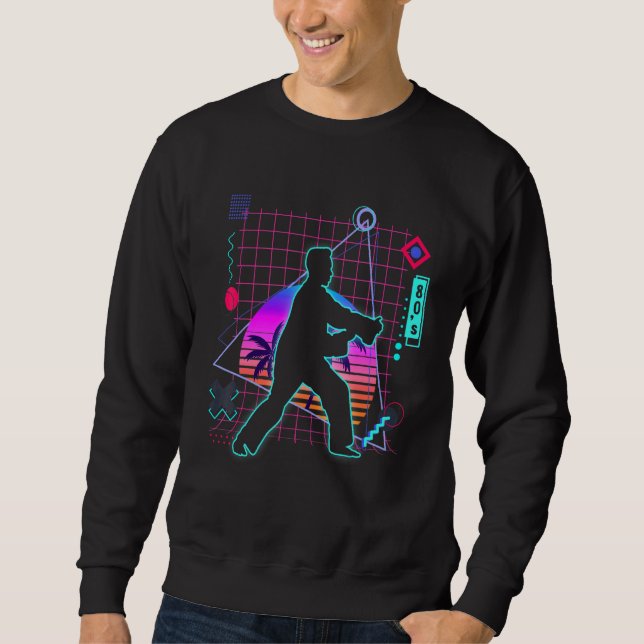 Tai Chi Aesthetic Vaporwave 80er Style Tai Chi Mar Sweatshirt (Vorderseite)