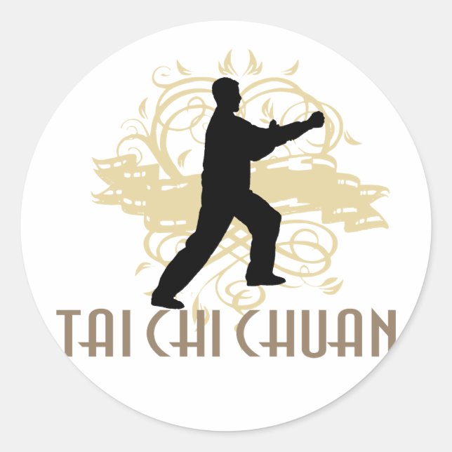 Tai Chi Chuan Runder Aufkleber (Vorderseite)