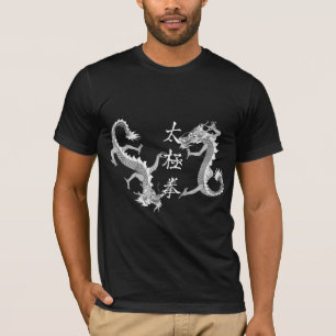 Tai-Chi Chuan und zwei Drache-Dunkelheits-T - T-Shirt