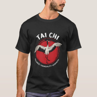 Tai Chi Crane Balance Tranquility Qigong T-Shirt