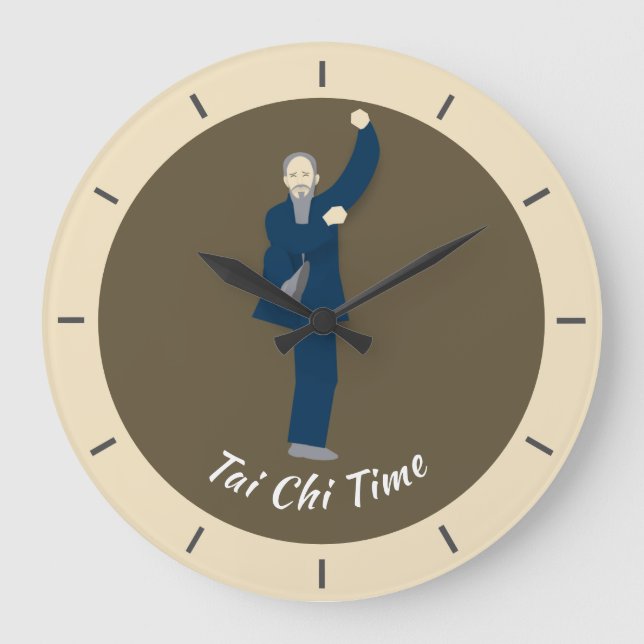 Tai Chi Große Wanduhr (Vorderseite)