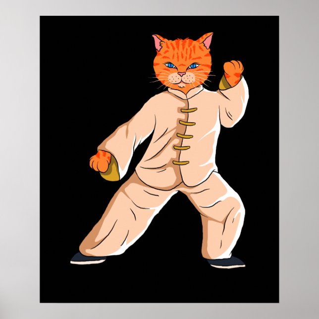 Tai Chi Instructor Tai Chi Cat Poster (Vorne)
