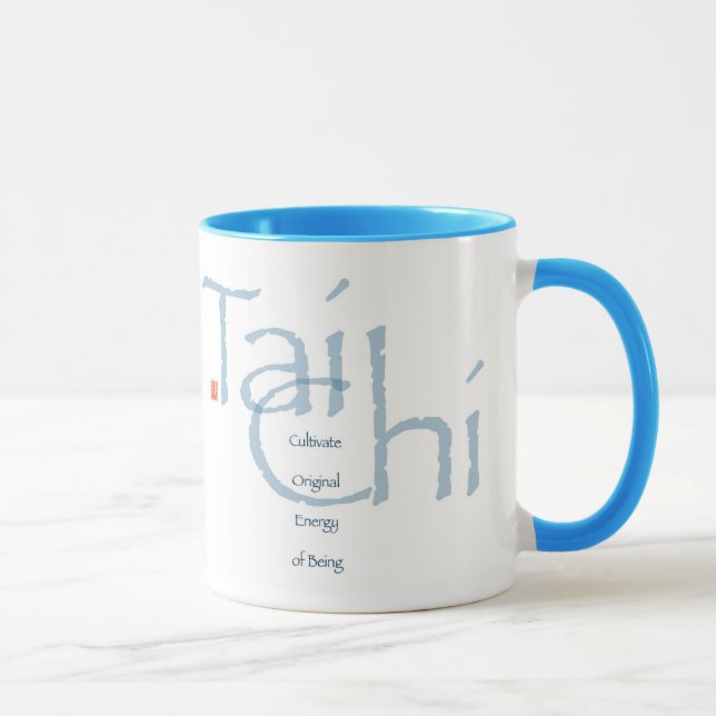 Tai-Chi kultivieren ursprüngliche Energie-(blaue) Tasse (Rechts)