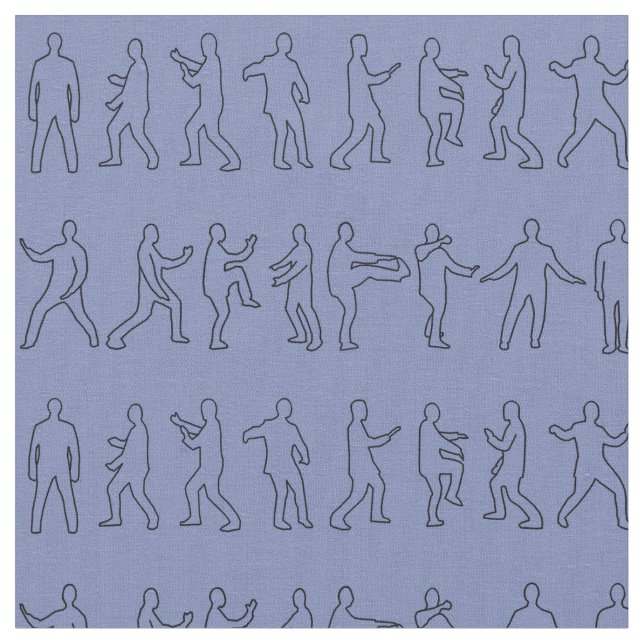 Tai Chi Postures Fabric Stoff (Nahaufnahme)