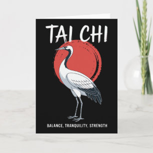 Tai Chi Qigong Kranich Kampfsport Yoga Meditation Karte