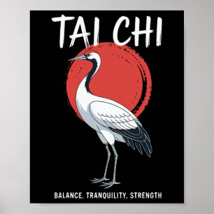 Tai Chi Qigong Kranich Kampfsport Yoga Meditation Poster