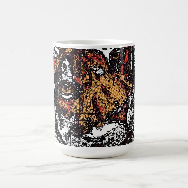 Tai Chi Qigong Tiger Iconic Insight Painting Desig Kaffeetasse (Mittel)