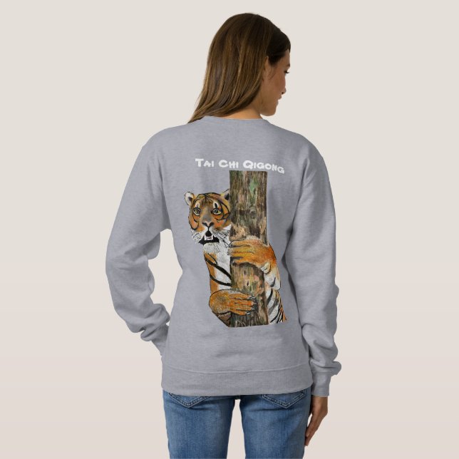 Tai Chi Qigong Tiger Women's Sweatshirt (Schwarz voll)