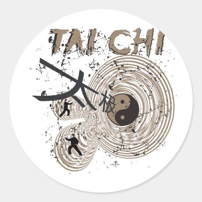 Tai Chi Runder Aufkleber (Vorderseite)