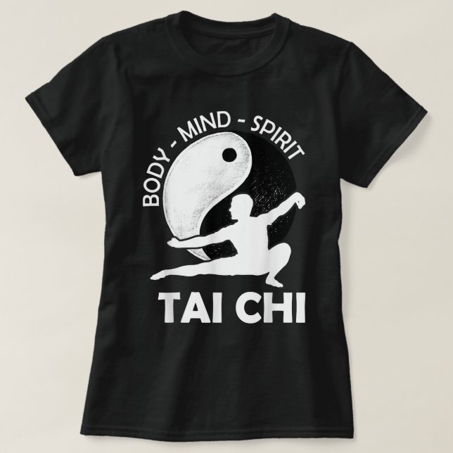 Tai Chi - Spirituelles Yin Yang Mind Körper Wellne T-Shirt (Design vorne)