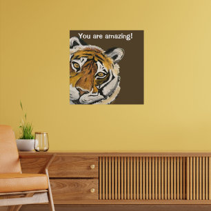 Tai Chi Tiger Phantastische Gesichtsvorlage Poster