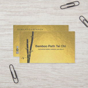 Tai Chi und Qigong - Bambus Visitenkarte