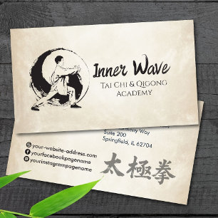 Tai Chi und Qigong - Taijitu-Symbol Visitenkarte