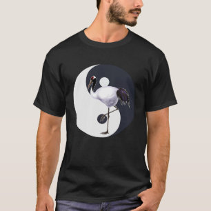 Tai Chi White Crane Yin Yang Qi Gong Chinese White T-Shirt