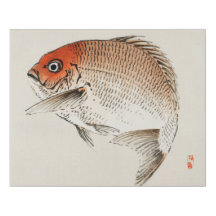 Tai (Rotes Meer) Fisch von Kōno Bairei