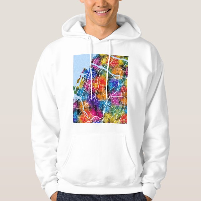 Taichung City Taiwan City Map Hoodie (Vorderseite)