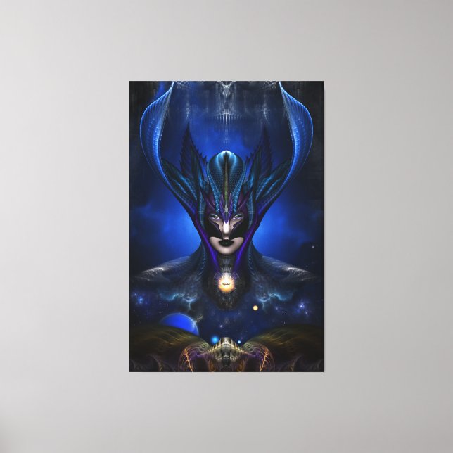 Taidushan Sai Shadow Blue RB Portrait Canvas Print Leinwanddruck (Vorderseite)