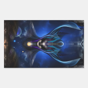 Taidushan Sai Shadow Blue rechteckige Stickers