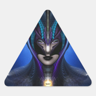 Taidushan Sai Shadow Blue Triangle Stickers