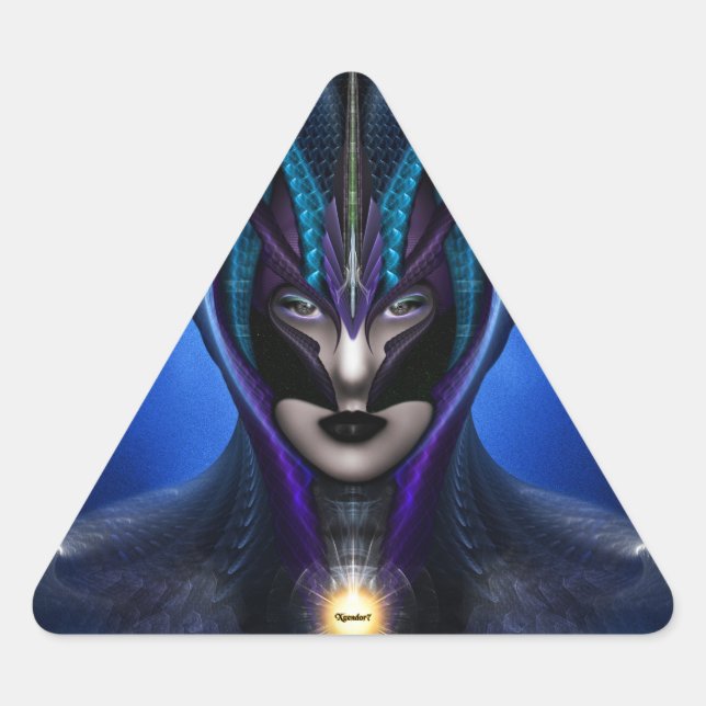Taidushan Sai Shadow Blue Triangle Stickers (Vorderseite)
