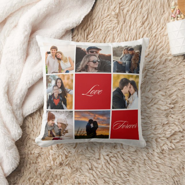 Taie de coussin avec collage de photos personnalis (Couverture)