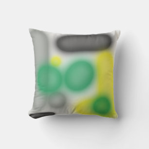 Taie de coussin en art abstrait jaune vert