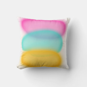 Taie de coussin en art abstrait rose bleu