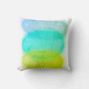 Taie de coussin en art abstrait vert turquoise