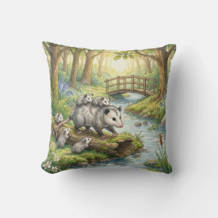 Taie de coussin pour enfants Opossum de la forêt m