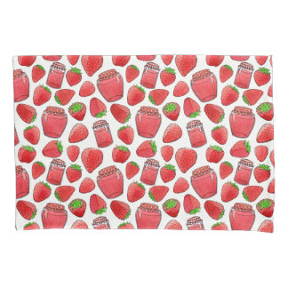 Taie d'oreiller colorée de fraises et de