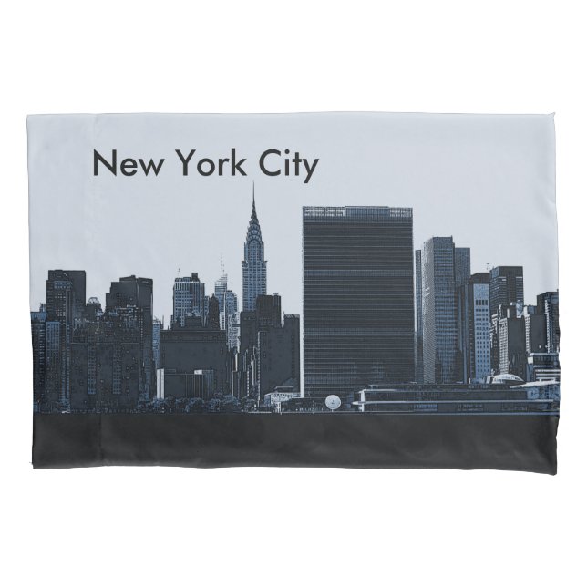 Taie d'oreiller d'horizon de New York City (devant)
