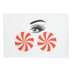 Taie d'oreiller drôle Eye Candy pour femmes - Amus