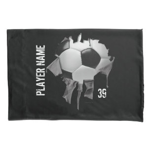 Taie d'oreiller foncée personnalisée par footbal