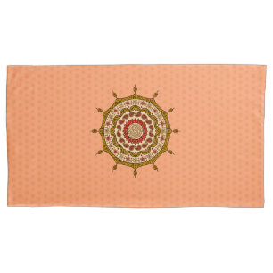 Taie d'oreiller Mehndi Fantasy Gold