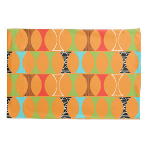 Taie d'oreiller orange moderne de motif de la