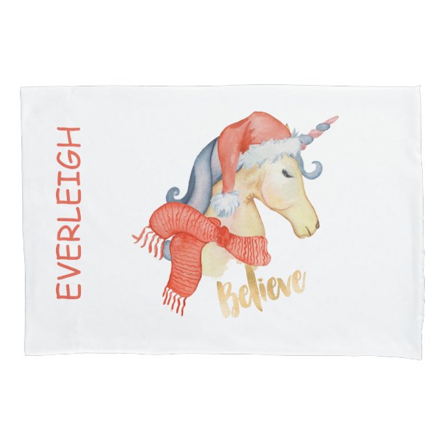 Taie d'oreiller personnalisée de Noël des enfants (devant)