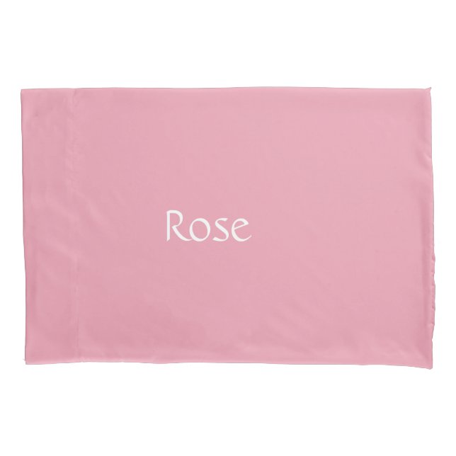 Taie d'oreiller personnalisée de rose rose (devant)