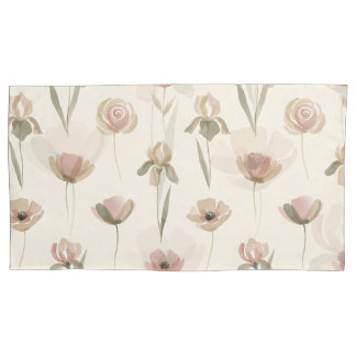 Taie d'oreiller royale florale aquarelle douce pai