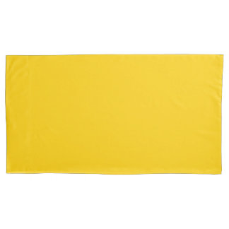 Taie d'oreiller simple grande jaune d'or