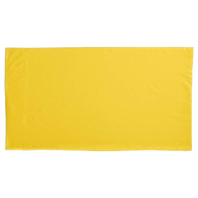 Taie d'oreiller simple grande jaune d'or (devant)