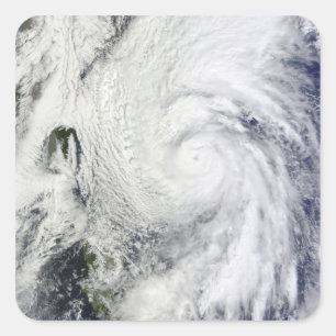 Taifun Chaba in der philippinischen See Quadratischer Aufkleber