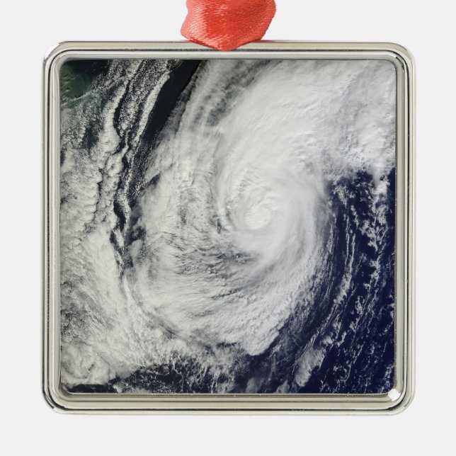 Taifun Chaba über den Ryukyu-Inseln, Japan Silbernes Ornament (Vorne)