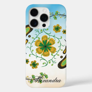 Taiji-Blume - Grüne und gelbe Blumenkunst iPhone 16 Pro Hülle
