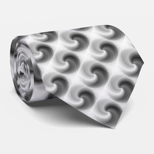 Taiji Taichi Pattern Krawatte (Gerollt)