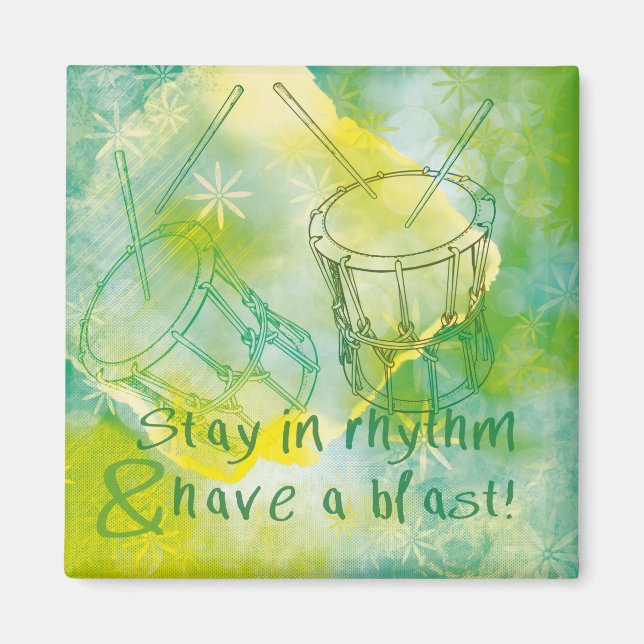 Taiko aimant avec citation amusante (Devant)