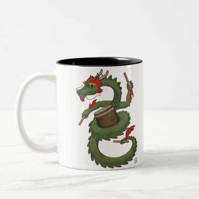 Taiko Drache in der Farbe Zweifarbige Tasse (Links)