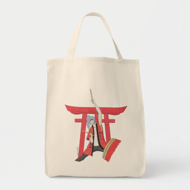 Taiko Drummer Akiko Sac fourre-tout d'alimentation (Devant)