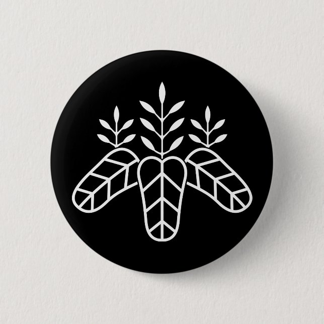 Taiko paulownia button (Vorderseite)