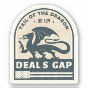 Tail of the Dragon Deals Gap Motorrad-Rundreise Aufkleber